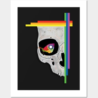 Butterfly in skull eye Posters and Art